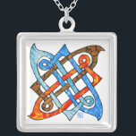 Colar Banhado A Prata Elemento de Águas de Fogo do Ar do Nó Celta Pagan<br><div class="desc">Conecte-se ao planeta com esse nó celta original dos elementos design de Briana Blair. Esta imagem espiritual de um nó quatro encurralado mostra os elementos naturais e como estão todos ligados. Terra,  Ar,  Fogo e Água são cada um um pedaço do nó,  todos separados,  ainda que entrelaçados.</div>