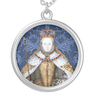 Colar Banhado A Prata Elizabeth Tudor, Rainha da Inglaterra