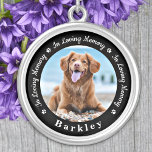 Colar Banhado A Prata Em Memória Adorável Cão Perde Foto Memorial Pet<br><div class="desc">Honre seu melhor amigo com um colar personalizado de memórias fotográficas. Esta única lembrança de animais de estimação é o presente perfeito para você, sua família ou amigos prestarem tributo ao seu amado. Esperamos que o seu colar de fotos memoriais traga-lhe paz, alegria e memórias felizes. Cite "In Loving Memory"...</div>