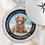 Colar Banhado A Prata Em Memória Adorável Pet Perde Foto Memorial Pet<br><div class="desc">Honre o seu melhor amigo com um colar personalizado do memorial de fotos. Esta lembrança única é o presente perfeito para você, família ou amigos para prestar homenagem ao seu amado. Este colar memorial de cães apresenta um simples design preto e branco com escrita decorativa. Cite "In Loving Memory" (Em...</div>