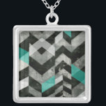 Colar Banhado A Prata Exclusão de Chevron II<br><div class="desc">Padrões</div>