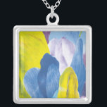 Colar Banhado A Prata Falsa Indigo III<br><div class="desc">Floral</div>