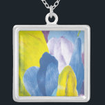 Colar Banhado A Prata Falsa Indigo III<br><div class="desc">Floral</div>