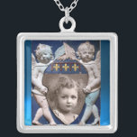 COLAR BANHADO A PRATA FLORENCE RENAISSANCE PEQUENOS ÂNGULOS MODELO DE FO<br><div class="desc">Magistratura italiana Elegante e clássica Florentine de Bottega della Robbia ( Florence - Itália ) .</div>