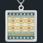 Colar Banhado A Prata Geometria do Sudoeste III<br><div class="desc">Padrões</div>