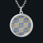 Colar Banhado A Prata Judaica Star De David Metal Dourado Azul<br><div class="desc">Você está vendo a coleção de Design Lee Hiller. Roupa,  Ofertas e Coleções Lee Hiller Fotografia ou Coleção de Arte Digital. Você pode ver sua fotografia da Nature em http://HikeOurPlanet.com/ e seguir seu blog de caminhada no Hot Primavera National Park.</div>