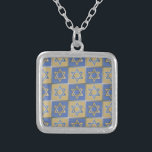 Colar Banhado A Prata Judaica Star De David Metal Dourado Azul<br><div class="desc">Você está vendo a coleção de Design Lee Hiller. Roupa,  Ofertas e Coleções Lee Hiller Fotografia ou Coleção de Arte Digital. Você pode ver sua fotografia da Nature em http://HikeOurPlanet.com/ e seguir seu blog de caminhada no Hot Primavera National Park.</div>