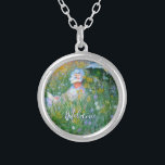 Colar Banhado A Prata Lady Claude Monet Painting Dans La Prairie<br><div class="desc">Bonito pintura impressionista de uma dama vitoriana lendo num campo. "Dans la prairie" significa "No campo". Claude Monet, em seu estilo inimitável, captura um dia perfeito de verão. A senhora está vestindo seu melhor vestido branco e capô de domingo. Um campo cheio de flores adoráveis, incluindo margaridas, é claro. Personalize...</div>