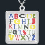 Colar Banhado A Prata Letras de cor brilhante por Megan Meagher<br><div class="desc">Tentando ensinar aos seus filhos o abc deles? Conhece uma escola que poderia usar um pouco de arte educacional em suas salas de aula? Compre esta impressão de letras coloridas por Megan Meagher!</div>