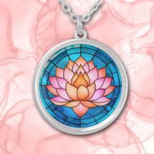 Lótus Rosa, Flor, Mosaico, Vidro Manchado