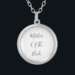 Colar Banhado A Prata Mãe Da Noiva Elegante Apresente 2023<br><div class="desc">"Mãe da Noiva" impressa em belo e elegante texto,  é um presente perfeito ou um favor partidário para a mãe da noiva. Você pode personalizar alterando o texto conforme desejar.</div>
