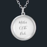 Colar Banhado A Prata Mãe Da Noiva Elegante Apresente 2023<br><div class="desc">"Mãe da Noiva" impressa em belo e elegante texto,  é um presente perfeito ou um favor partidário para a mãe da noiva. Você pode personalizar alterando o texto conforme desejar.</div>
