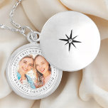 Colar Banhado A Prata Melhores Amigos para a Foto Moderna Simples BFF<br><div class="desc">Este design simples e clássico é composto por tipografia serif e adiciona uma foto personalizada. "Melhores Amigos para sempre" circula a foto dos seus amigos</div>