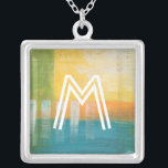 Colar Banhado A Prata Monograma | Campos Citrinos I<br><div class="desc">Moderno</div>