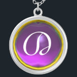 Colar Banhado A Prata Monograma de Ametist Roxo<br><div class="desc">Design único e elegante com gemstone. Modelagem e renderização de enfermeiras muito precisas no 3D Studio Max por parte de Búlgaro Lumini .Part da série Hyper Talismans.</div>