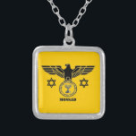 COLAR BANHADO A PRATA MOSSAD<br><div class="desc">ISRALI</div>