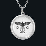 COLAR BANHADO A PRATA MOSSAD<br><div class="desc">DEUS ABENÇOE ISRAEL</div>
