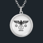 COLAR BANHADO A PRATA MOSSAD<br><div class="desc">DEUS ABENÇOE ISRAEL</div>