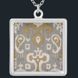 Colar Banhado A Prata Ochre Ikat I<br><div class="desc">Padrões</div>