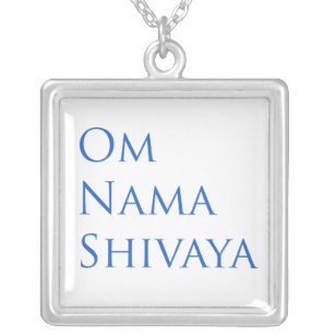 Colar Banhado A Prata Om Nama Shivaya