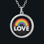 Colar Banhado A Prata Orgulho Amor Igualdade Gay Rainbow LGBTQ<br><div class="desc">Orgulho Amor Igualdade Gay Rainbow LGBTQ</div>