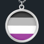 Colar Banhado A Prata Orgulho assexuado<br><div class="desc">ENCONTRE UM ROUPA MAIS ALEGRE EM: http://www.GlbtShirts.com comemora seu orgulho do "gay" ao gay de "Z" -, à lésbica, ao Bi, ao transporte, ao panasca, e ao roupa de Intersexed para todos. T-shirt alegres, t-shirt lésbicas, engrenagem do orgulho gay, camisetas do humor gay, etiquetas alegres, botões alegres, canecas alegres, e...</div>