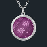 Colar Banhado A Prata Partido de chá cor-de-rosa roxo das videiras das<br><div class="desc"></div>