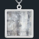 Colar Banhado A Prata Pintura Contemporânea de Cinzas<br><div class="desc">Essa pintura contemporânea de cinzas é obra de Jennifer Goldberger. Uma cinza grossa pendura sobre a peça como uma névoa pesada. Compre uma cópia deste impressão hoje!</div>