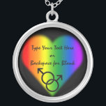 Colar Banhado A Prata Presente de orgulho gay Necklace Personalizado do<br><div class="desc">Colar Com Amor Unisex Orgulho gay Personalizável Costume Jogo Personalizado Colar Amor Homem Personalizado, Orgulho gay Na moda Personalizado Pescoço Arco Arco-Íris Personalizado Pescoço Feriado Guarda-Feira GBLT Seu Nome Aqui Joias Homossexuais Amor, Acessórios de Amor Mesmos Sexos e Orgulho gay para Homens Mulheres Orgulho gay Personalizáveis Nécklace Orgulho gay Casal...</div>