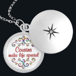 Colar Banhado A Prata Primos tornam a vida especial<br><div class="desc">Uma maneira bonito de deixar aquele primo querido saber como você se sente.  Aproveite este design colorido com flores e as palavras - primos tornam a vida especial.</div>