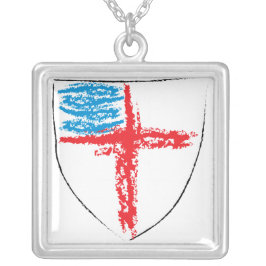 Colar Banhado A Prata Protetor episcopal