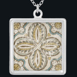 Colar Banhado A Prata Quadrado de Batik não embelezado III<br><div class="desc">Home Décor</div>