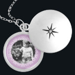Colar Banhado A Prata Quadro de fotos do Rico de lavanda<br><div class="desc">Design de fotograma elegante e simples.</div>
