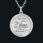 Colar Banhado A Prata quiereme como yo te quiero como si manana el mundo<br><div class="desc">quiereme como yo te quiero como si manana el mundo terminara</div>