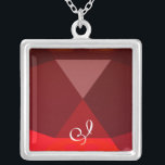 Colar Banhado A Prata Red Ruby Gem Monograma<br><div class="desc">Design único e elegante com gemstone. Modelagem e renderização de enfermeiras muito precisas no 3D Studio Max por parte de Búlgaro Lumini .Part da série Hyper Talismans.</div>