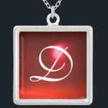 Colar Banhado A Prata Red Ruby Gem Monograma<br><div class="desc">Design único e elegante com gemstone. Modelagem e renderização de enfermeiras muito precisas no 3D Studio Max por parte de Búlgaro Lumini .Part da série Hyper Talismans.</div>