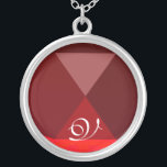 Colar Banhado A Prata Red Ruby Gem Monograma<br><div class="desc">Design único e elegante com gemstone. Modelagem e renderização de enfermeiras muito precisas no 3D Studio Max por parte de Búlgaro Lumini .Part da série Hyper Talismans.</div>