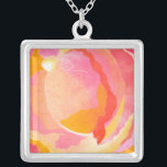 COLAR BANHADO A PRATA ROSA III<br><div class="desc">Floral</div>