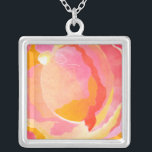COLAR BANHADO A PRATA ROSA III<br><div class="desc">Floral</div>