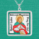 Colar Banhado A Prata Rua. Luke, querido Médico (RLS 08; MedVers.)<br><div class="desc">Antes de ser um Evangelista, Rua Luke era um médico, talvez um médico de um navio. Um grego de nascimento, era um legado de treinamento médico inigualável no mundo antigo. Segundo o mito grego, Asclepius, filho de Apolo, foi o primeiro médico e, até hoje, o Rod de Asclepius é um...</div>