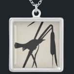 Colar Banhado A Prata Silhuette de Audubon II<br><div class="desc">Animais</div>