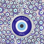 Colar Banhado A Prata Símbolo de Proteção dos Olhos Azuis Mau<br><div class="desc">Símbolo de Proteção dos Olhos Azuis Mau</div>