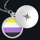 Colar Banhado A Prata Sinalizador não binário<br><div class="desc">Colar de Bloqueio de Sinalizador Não Binário.  O caixão de prata.  Deixei a personalização aberta para que você possa alterar a imagem,  o tipo de colar ou adicionar texto.</div>