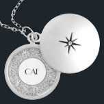 Colar Banhado A Prata Tendência das Ofertas de Bridesmaid de Glitter Sil<br><div class="desc">Monograma deste colar de relva para as damas de honra e a festa de noiva. Faz um presente excelente para qualquer mulher.</div>