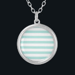 Colar Banhado A Prata Turquesa clara e horizontal branca<br><div class="desc">Turquesa clara e horizontal branca,  riscada.</div>
