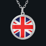 Colar Banhado A Prata Union Jack<br><div class="desc">Eu gosto do jeito que isso saiu.  Espero que também o faça!  Sinta-se à vontade para personalizar isto!  Obrigados para passar e ter um dia maravilhoso!</div>