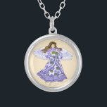 Colar Banhado A Prata Violets Angel<br><div class="desc">Violets Angel colace, t-shirts e presentes Angel pela ArtMuvz Illustration. Linda camiseta Anjo Dourada, aniversário de Anjo Cristão e presentes de natal, saco de tote, caneca, chapéu. Dons de anjo são uma maneira séria e significativa de mostrar a alguém que você se importa.Dons de anjo podem ser religiosos ou seculares,...</div>