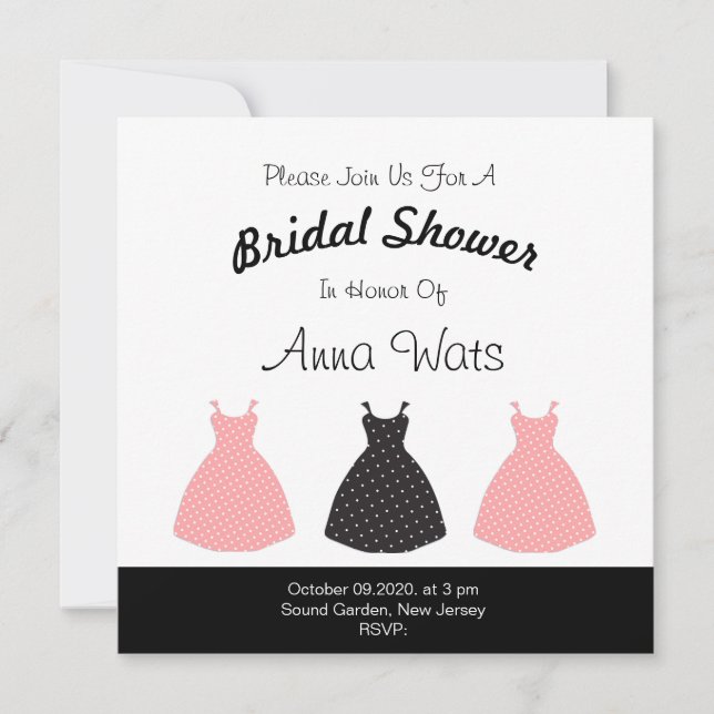 Colar com padrão de vestido rosa e preto (Frente)