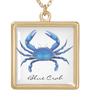 Colar customizável do caranguejo azul do
