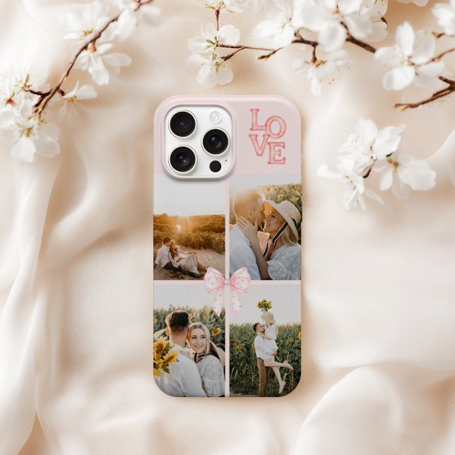 Colar de 4 Fotos Personalizado com Amor em Aquarel (Criador carregado)